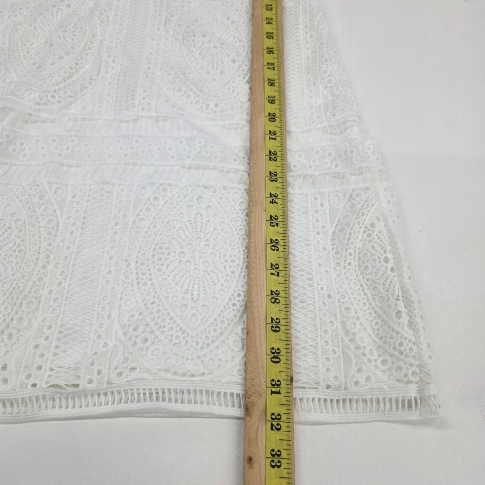 Lulus Lace Sheer Tunic Dress Flowy Festival Beach Mini Womens M - Picture 11 of 12